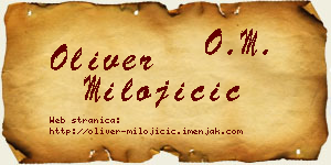 Oliver Milojičić vizit kartica